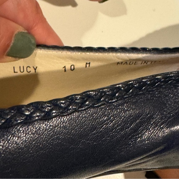 Bally Melissa & Lucy blue pair and Brown Leather Slip-On Pumps Heel Size 10 M - Picture 8 of 16